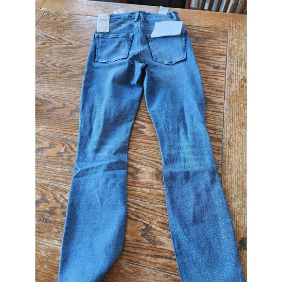 NEW GOOD AMERICAN Good Waist Crop Jean - Shadow Pockets Blue855 Size 2/26 - Picture 5 of 5